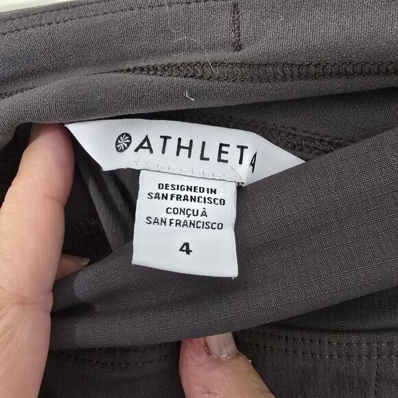 Athleta Gray Stretch Jogger Pants Athleisure Pockets Lounge Size 4 - Picture 3 of 8
